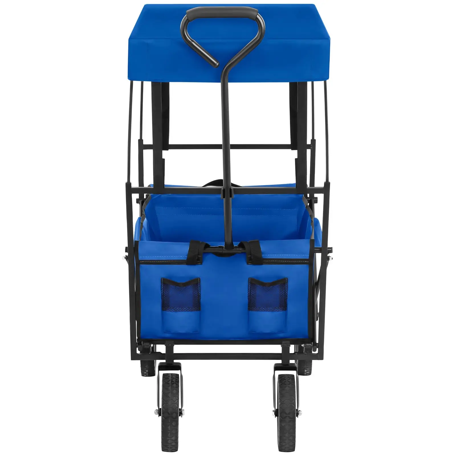 Skládací vozík se stříškou - modrý - 100kg