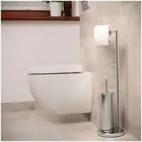 Support à papier toilette vertical et brosse WC