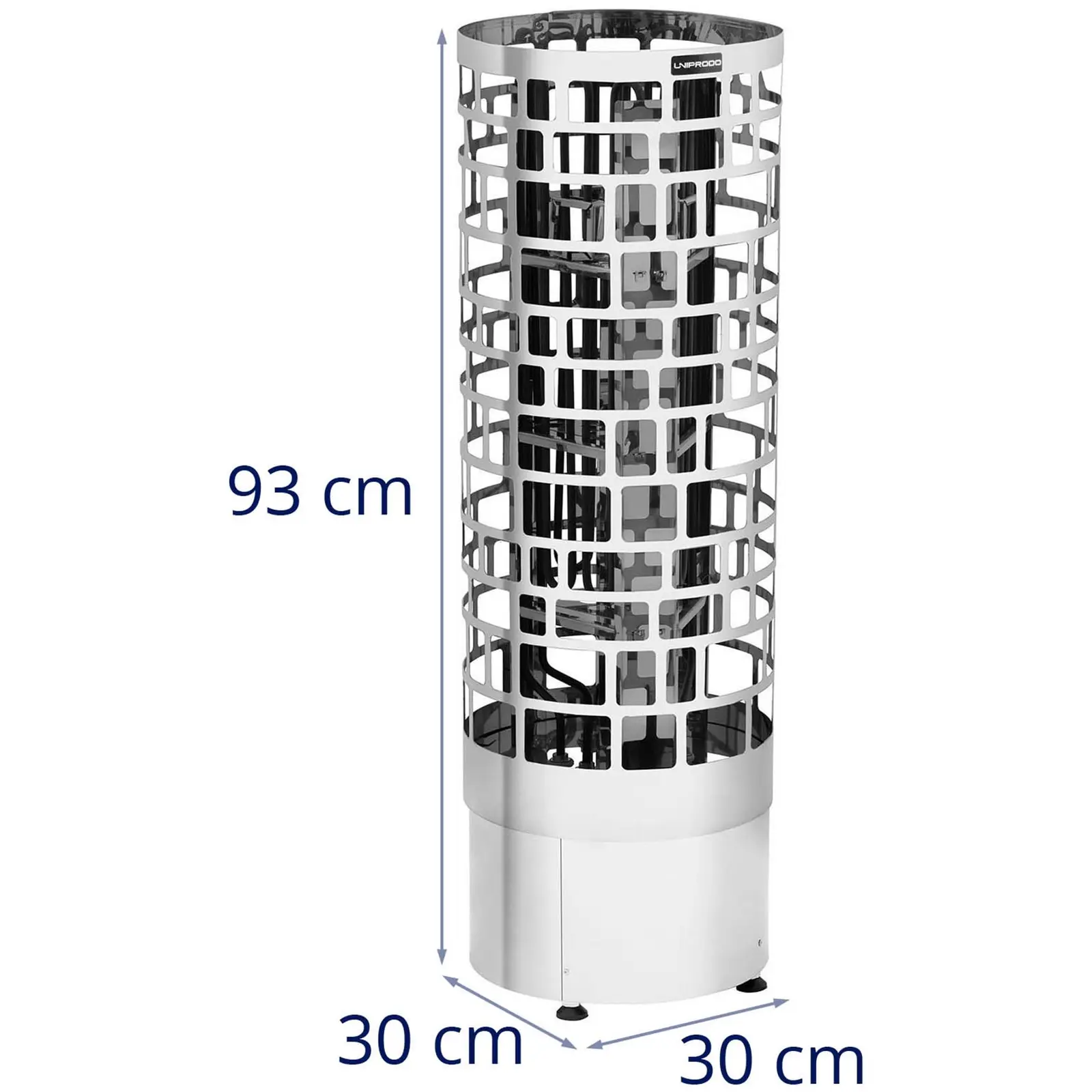 Poêle pour sauna- 9 kW - Modèle en colonne - 30 à 110 °C - 6
