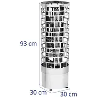 Saunaofen - 9 kW - Säulenofen - 30 bis 110 °C