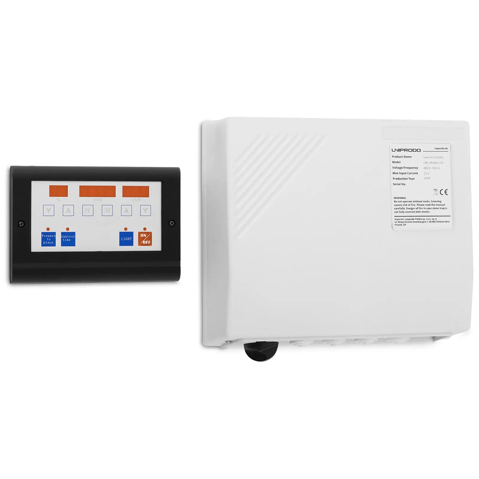 Panou de control pentru saună - afișaj digital - pentru încălzitorul de saună UNI_SAUNA_11.5KW