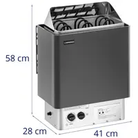 Sauna Heater - 4.5 kW - 30 to 110 °C - incl. control panel
