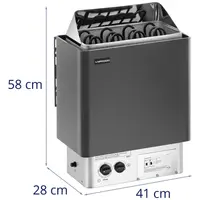Sauna Heater - 6 kW - 30 to 110 °C - incl. control panel