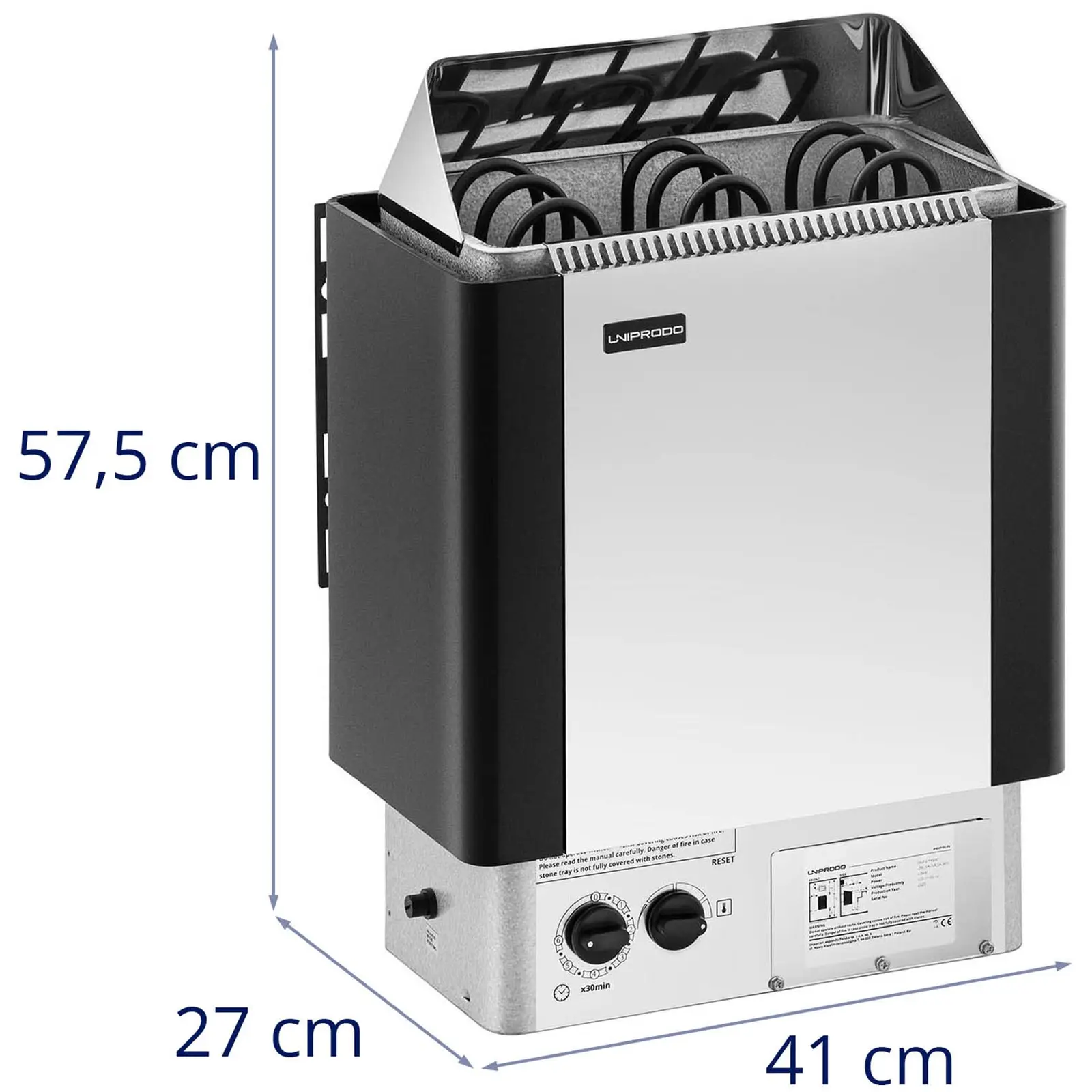 Saunová pec - 4,5 kW - 30 až 110 °C