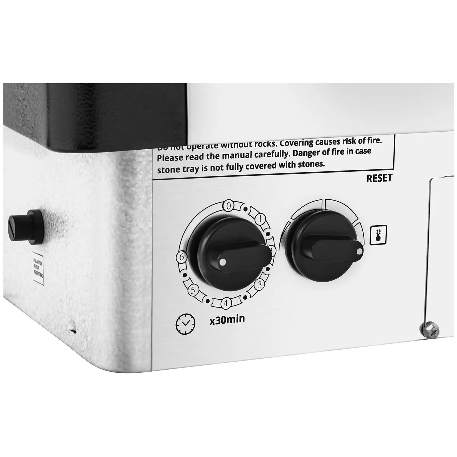 Badstuovn - 6 kW - 30 til 110 °C - inkl. kontrollpanel