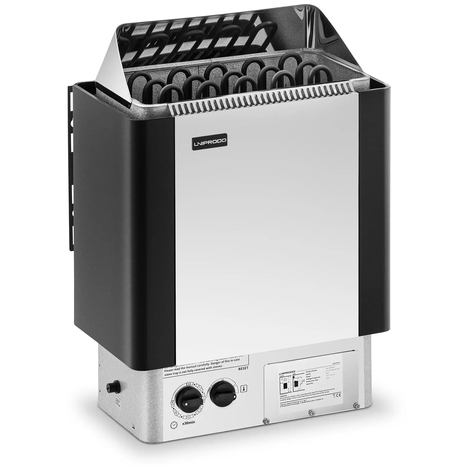 Stufa elettrica per sauna - 8 kW - da 30 a 110 °C - controller incluso - 1