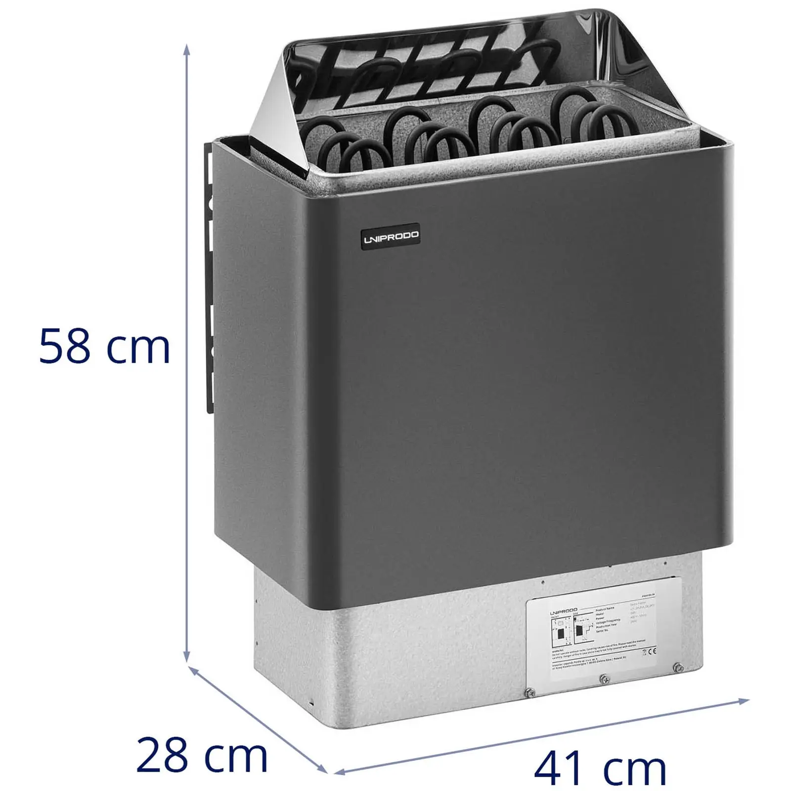 Нагревател за сауна - 6 kW - 30 до 110 °C