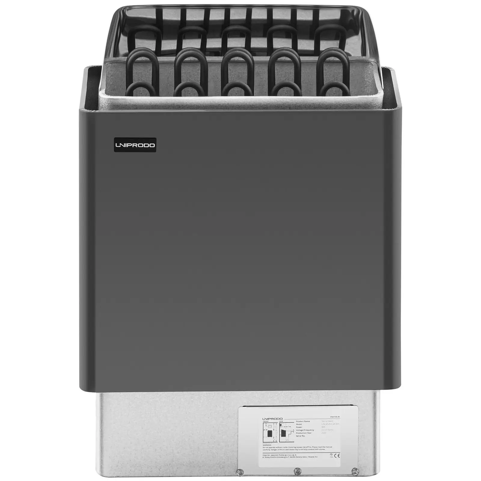 Saunová kamna - 9 kW - 30 až 110 °C (Ochrana proti přehřátí: Ano)