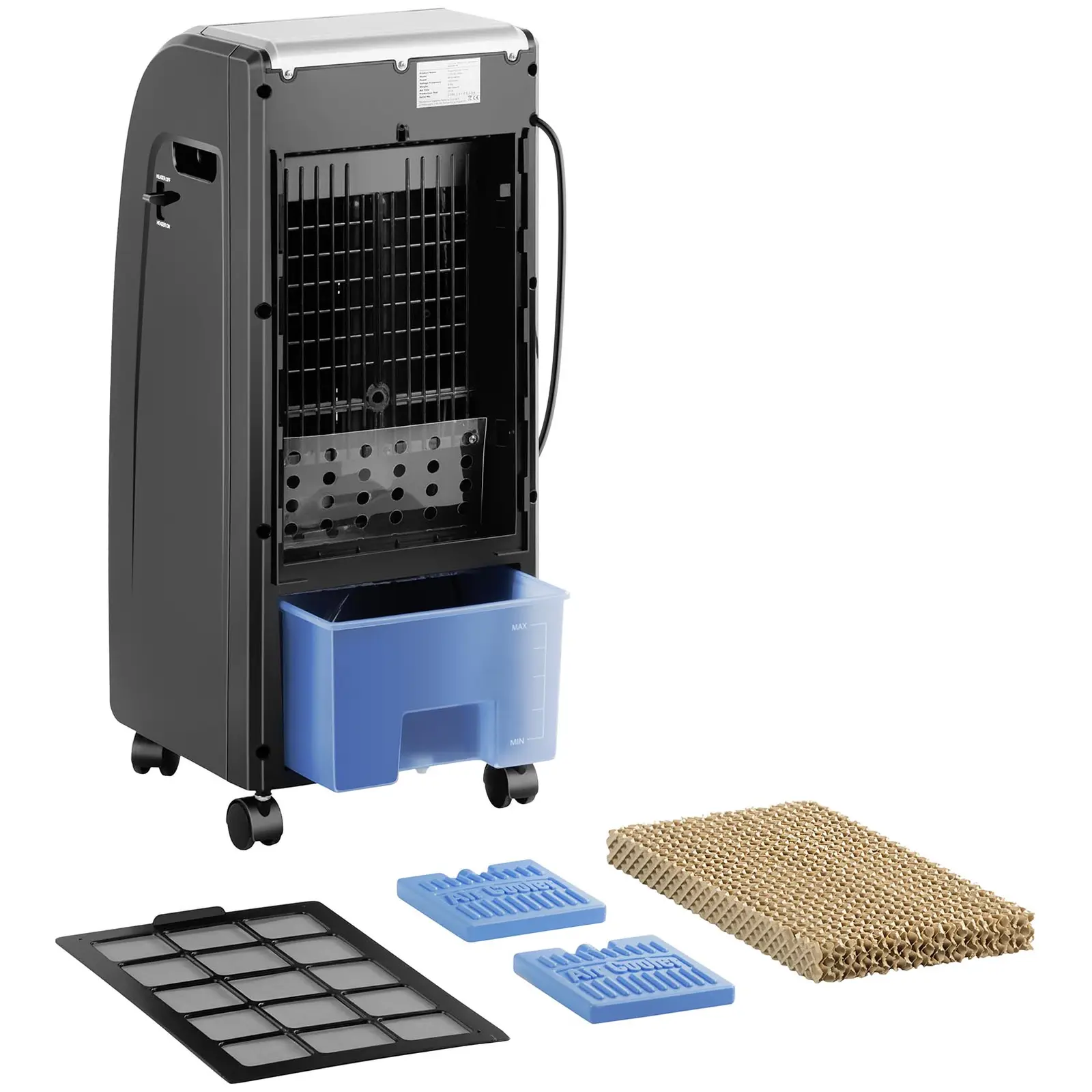 Rafraichisseur d'air évaporatif chauffant - 4en1 - Réservoir d'eau 6 L (Fonction d'ionisation: Non)