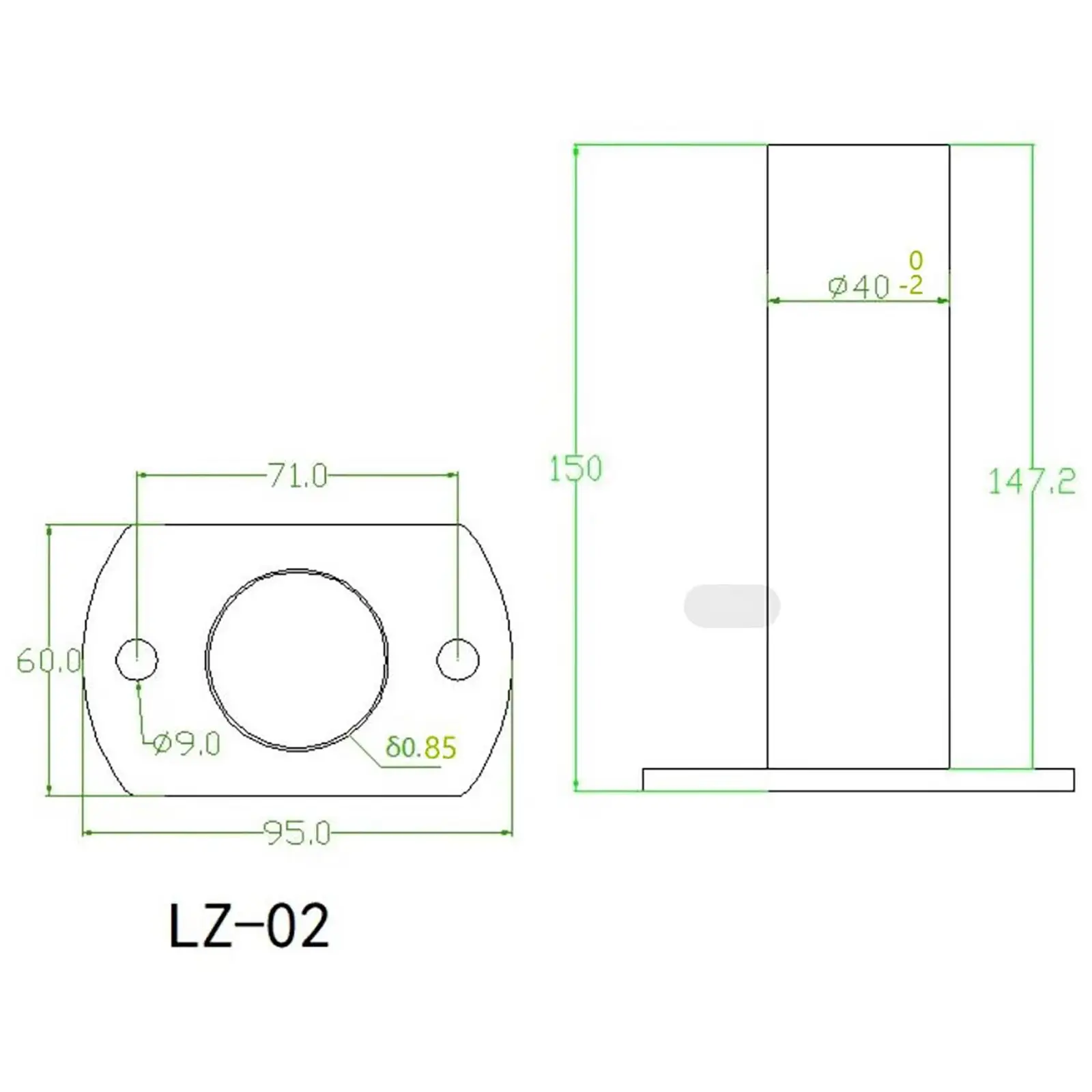 Pool ladder installation kit - Steel - 2 Ladder end pieces