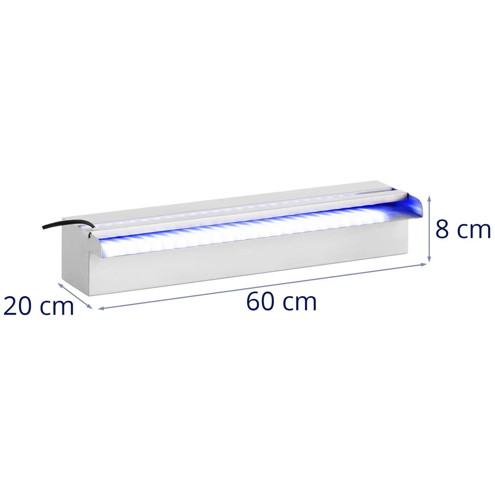 Bazénový chrlič vody - 60 cm - LED osvětlení
