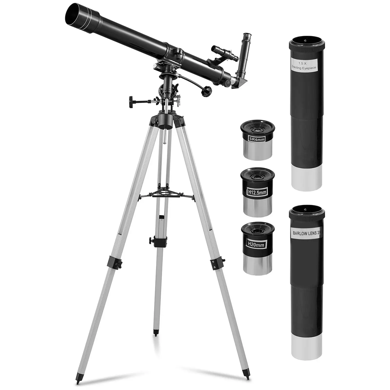 Brugt Teleskop - 70 mm objektiv - 900 mm brændvidde - inkl. stativ