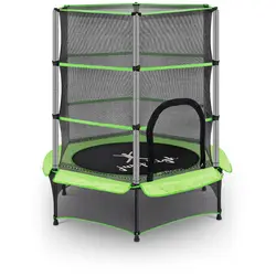 Tappeto elastico bambini - con rete di sicurezza - 140 cm - 50 kg - verde