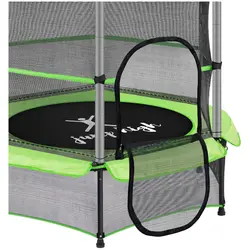 Gyermek trambulin - biztonsági hálóval - 140 cm - 50 kg - zöld
