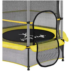 Gyermek trambulin - biztonsági hálóval - 140 cm - 50 kg - sárga