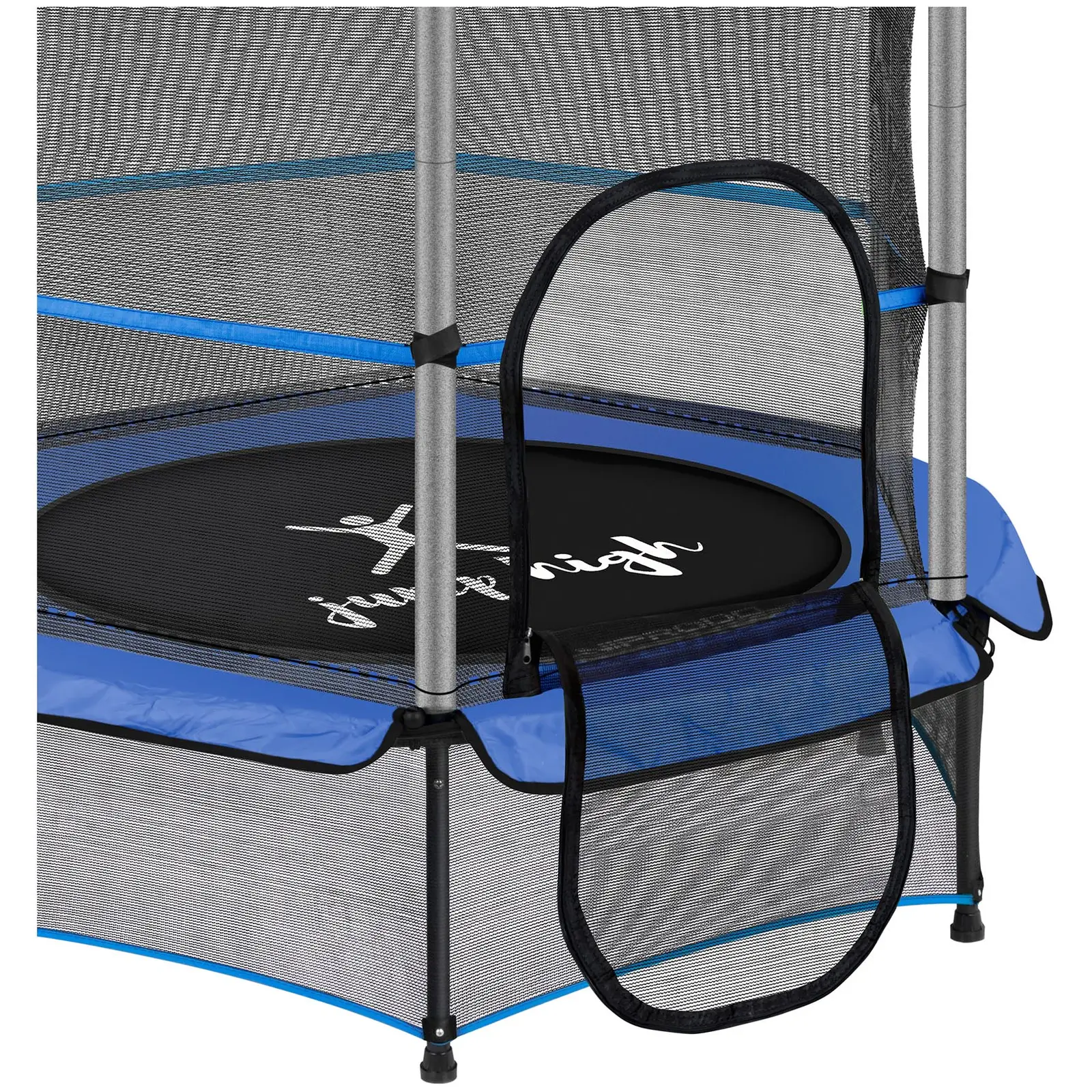 Kid's Trampoline - with safety net - 140 cm - 80 kg - blue
