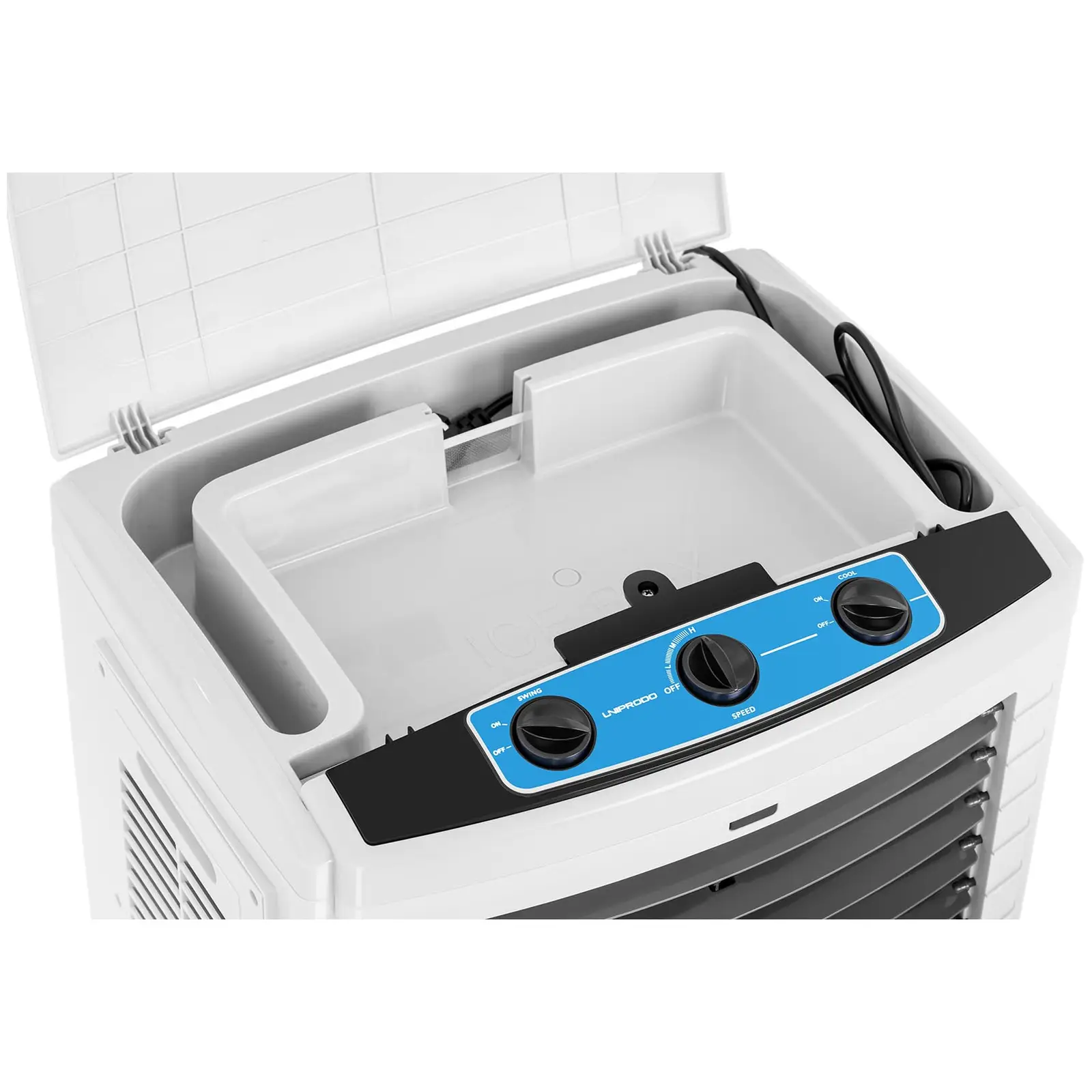 Rafraichisseur d’air évaporatif 3-en-1 - Réservoir d’eau de 40 l (Débit d'air maxi: 3000 m³/h)