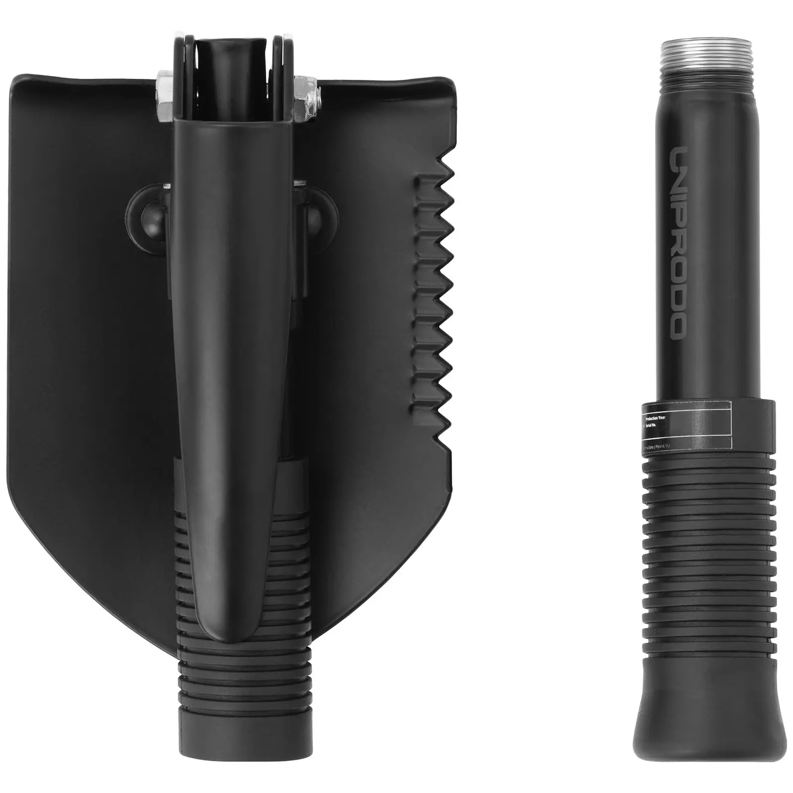 Összecsukható ásó - kapával és fűrésszel (Méretei [cm]: 1 x 0.25)