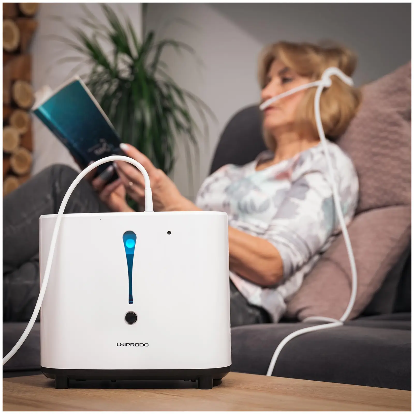 Concentrateur d’oxygène - 1 à 6 l/min - Taux d’oxygène de jusqu’à 90 % (Puissance acoustique: 40 dB)