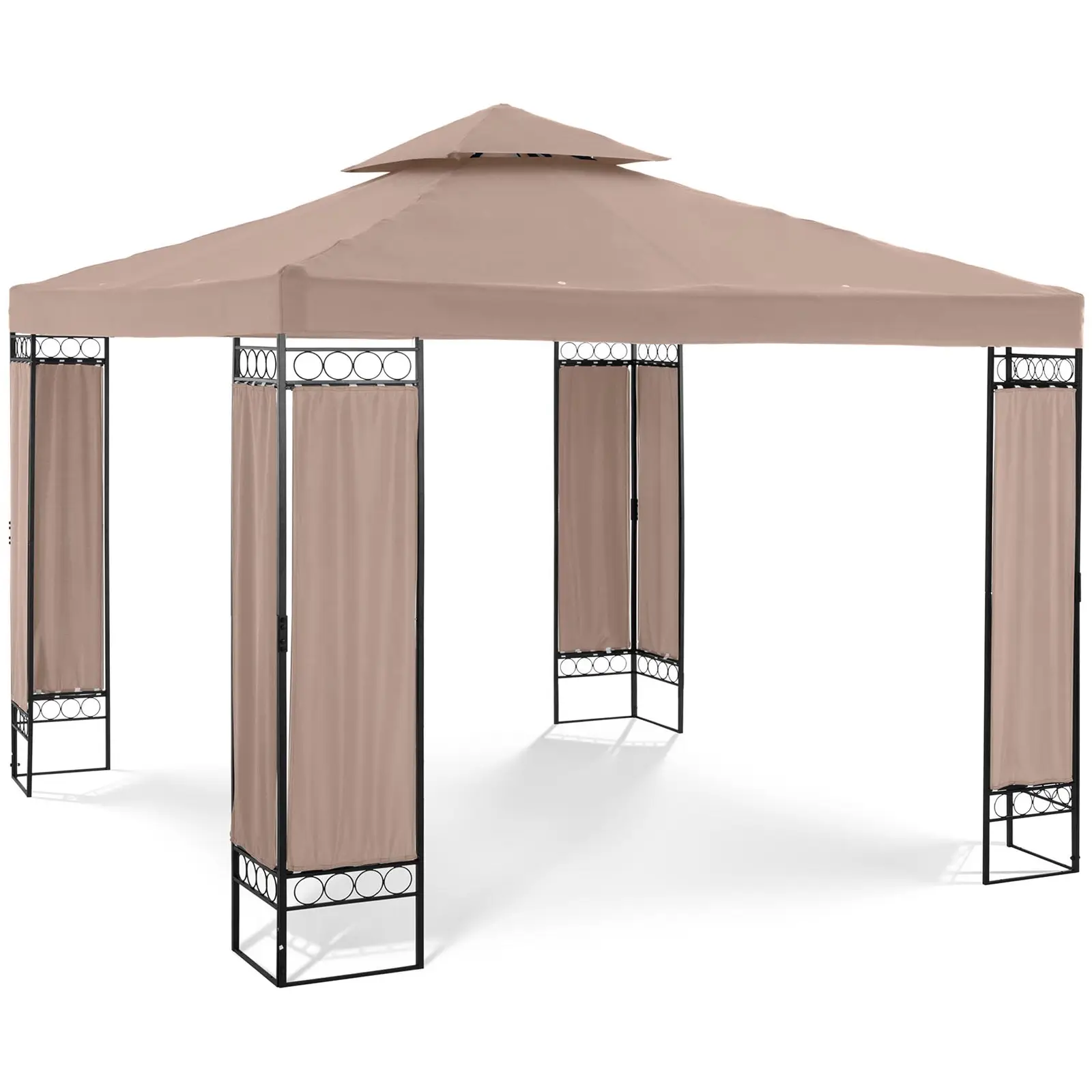 Gartenpavillon - 3 x 3 m - 160 g/m² - beige