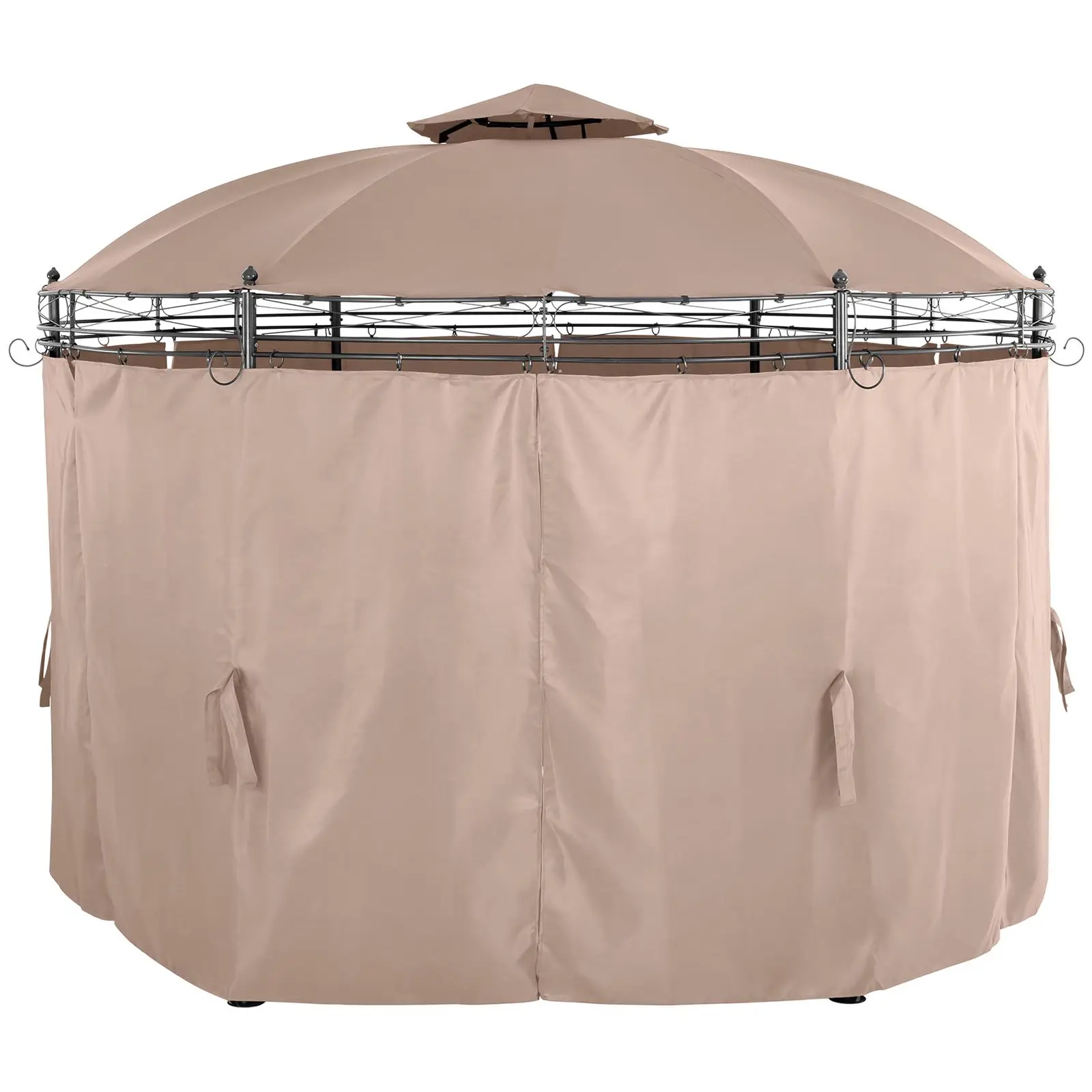 Gazebo da giardino rotondo - Ø 3,50 m - 180 g/m² - Beige