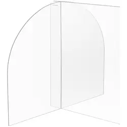 Sneeze Guard - 82 x 60 cm - acrylic glass - pass-through 25 x 12 cm