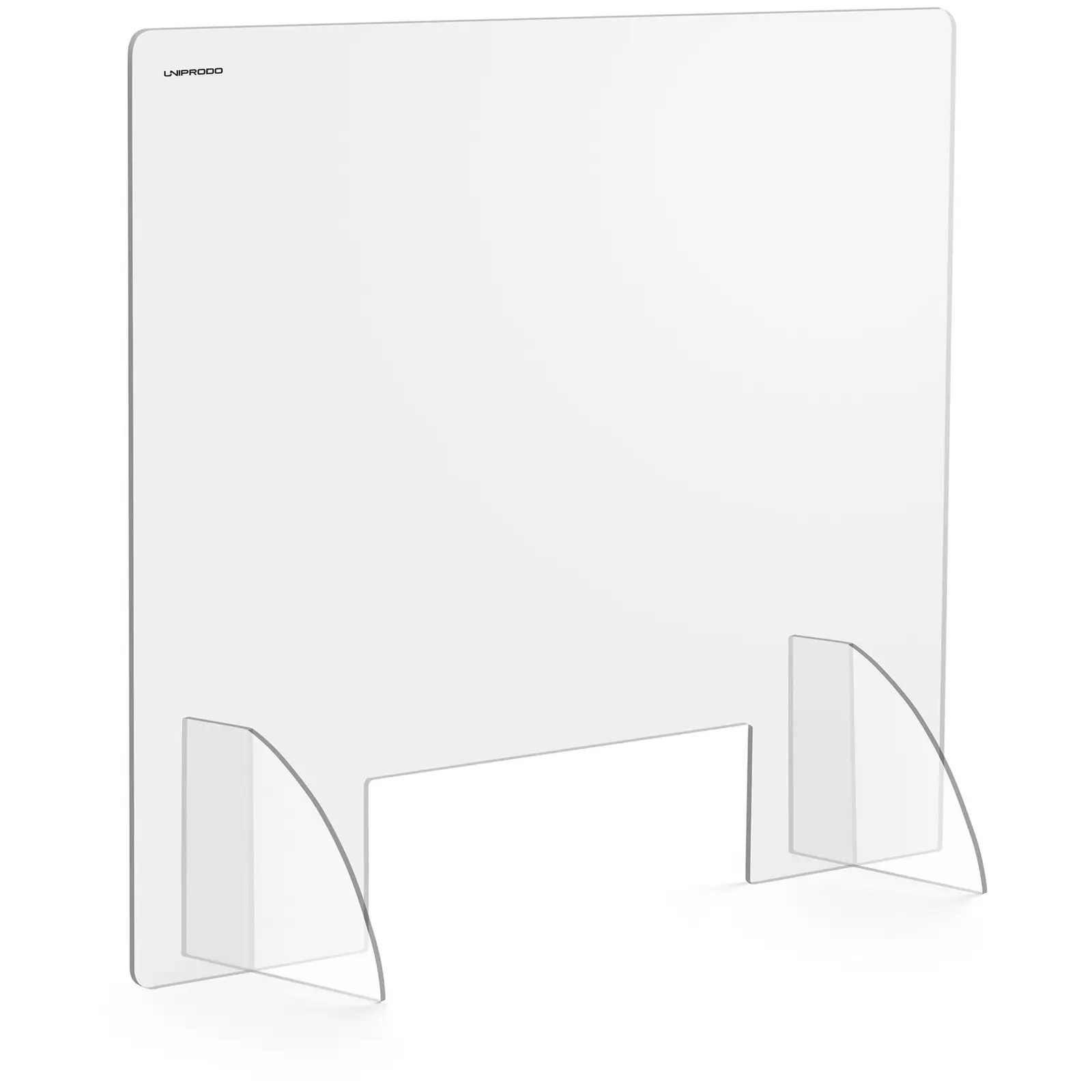 Levně Ochranná přepážka 95 x 80 cm akrylátové sklo výdejové okénko 30 x 10 cm - Ochranné pracovní pomůcky Uniprodo