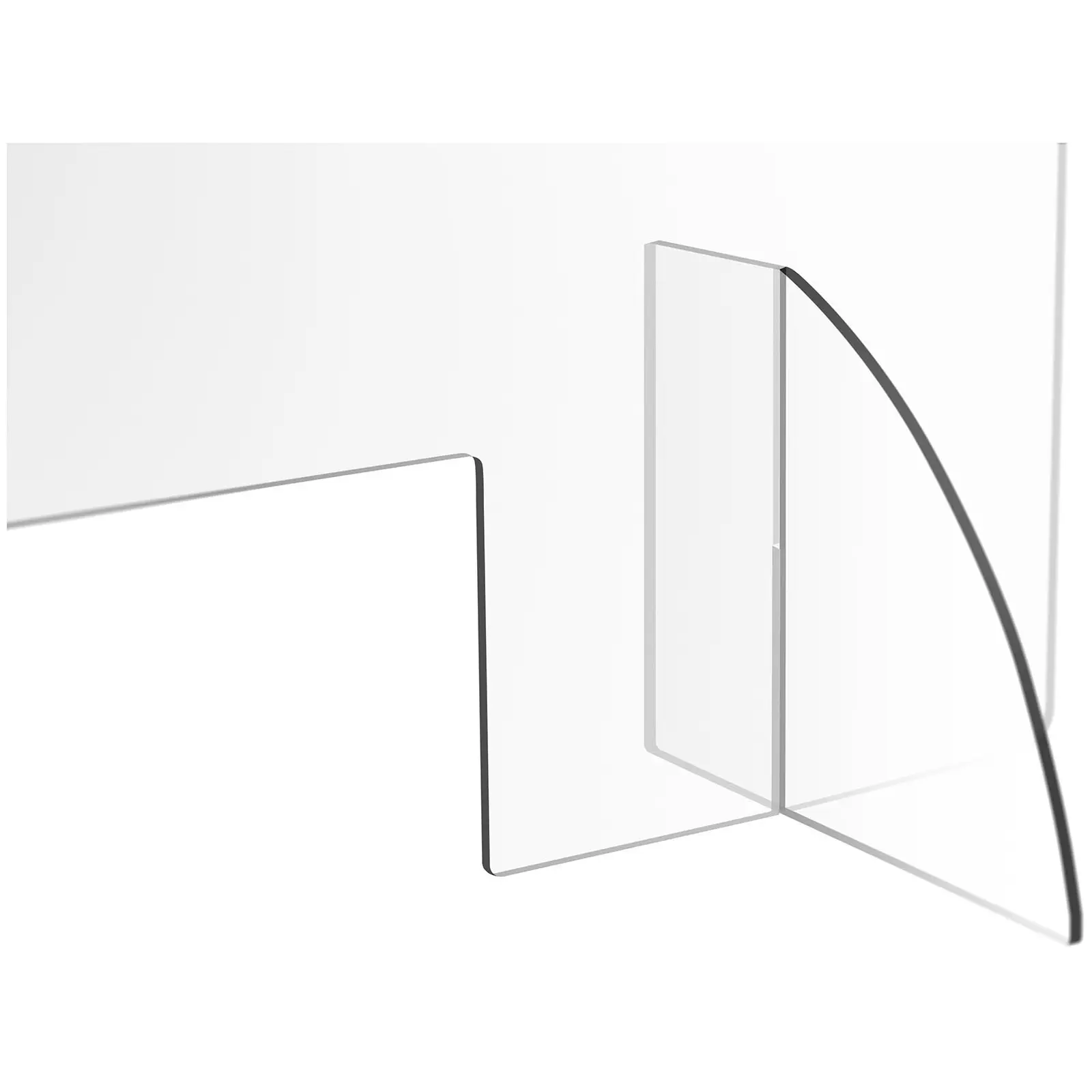 Plexiglas-skærm - 95 x 80 cm - luge 45 x 15 cm