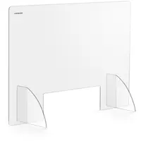 Ochranná přepážka - 95 x 65 cm - akrylátové sklo - výdejové okénko 45 x 15 cm