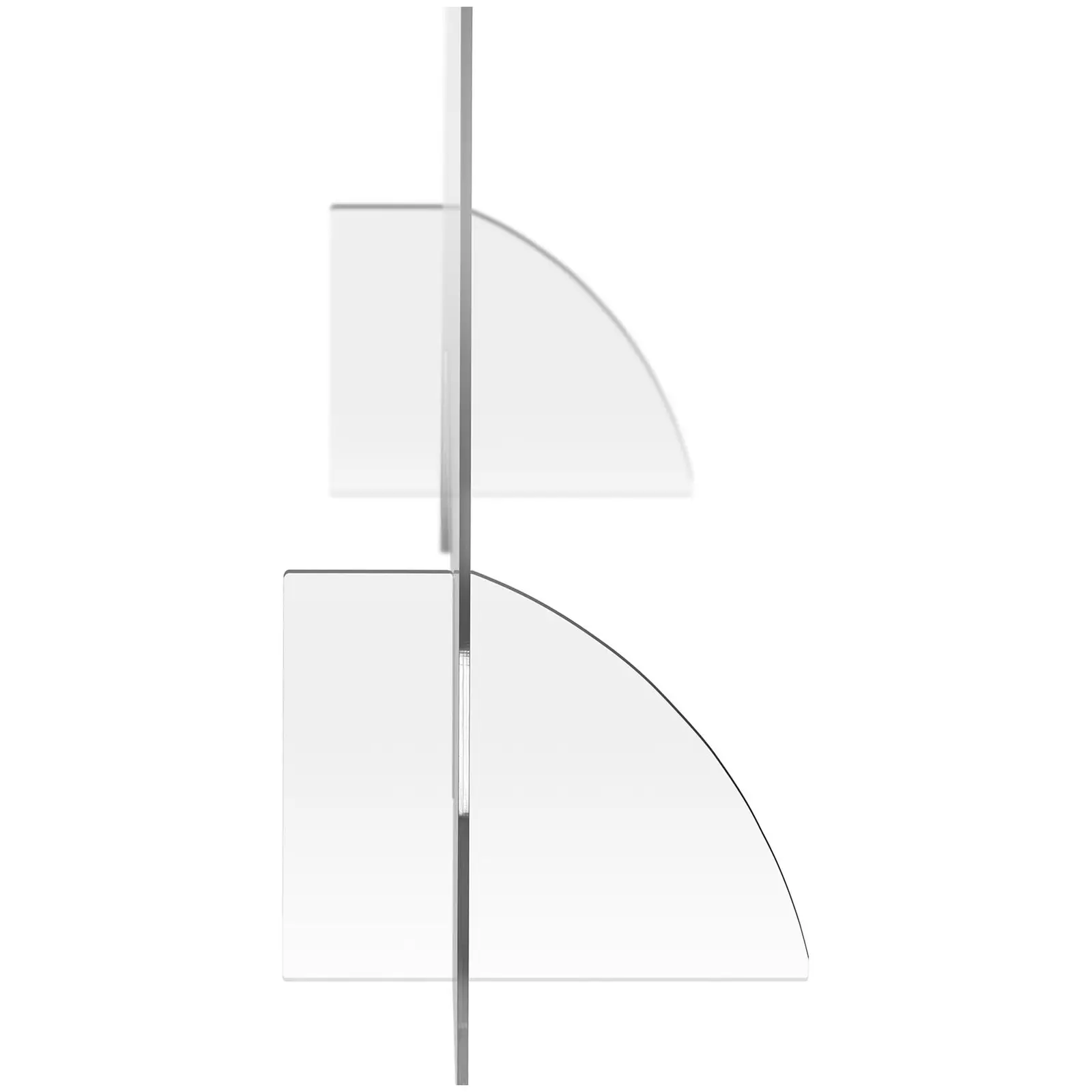 Plexiglas-skærm - 95 x 65 cm - luge 45 x 15 cm