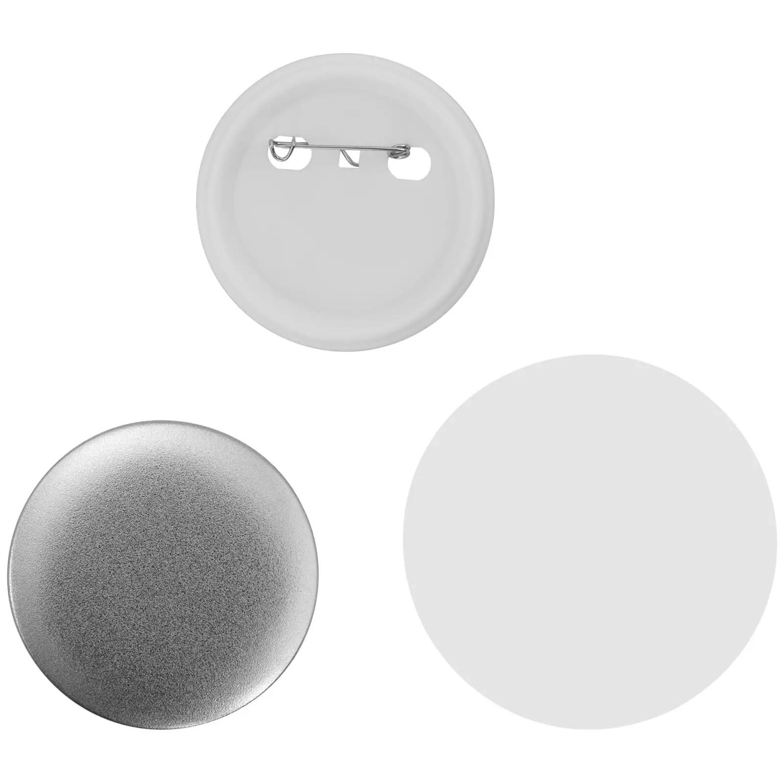 Badges vierges - Ø 58 mm - 1 000 unités (Matériau(x): Polyester)