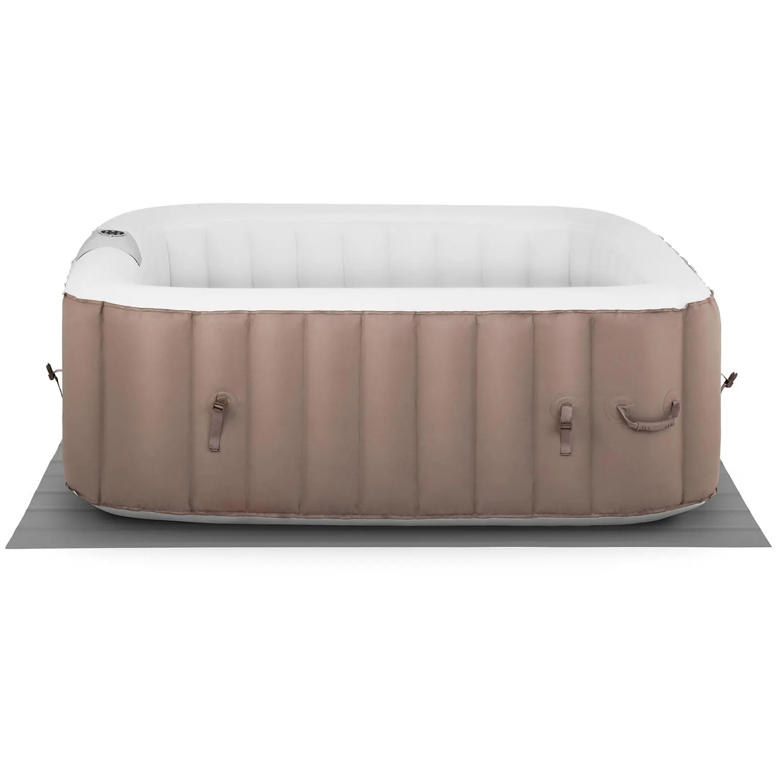 Oppblåsbart boblebad - 900 L - 6 personer - 130 dyser - beige/hvit