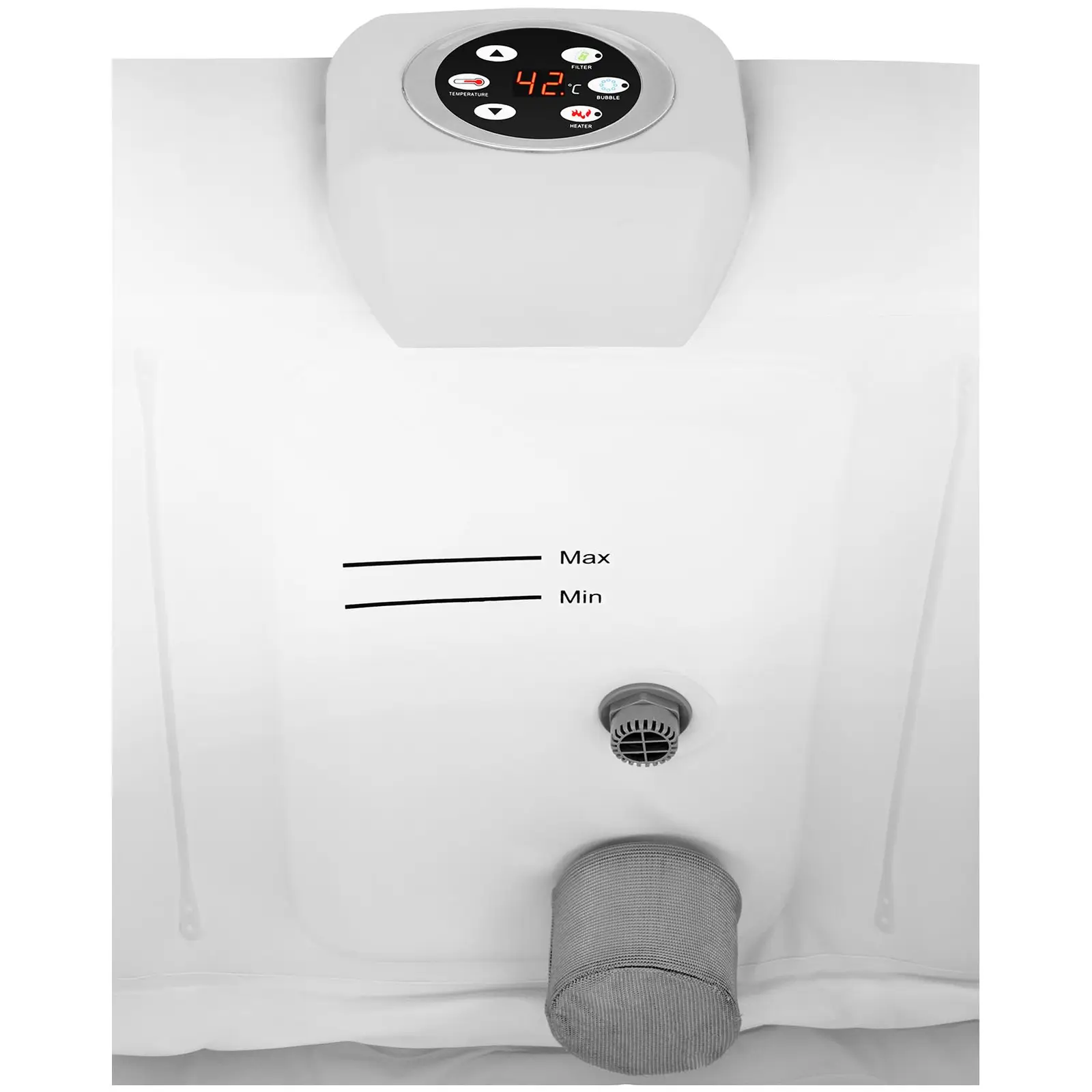 Spa gonflable 4 places - 600 l - 100 buses (Puissance de la pompe de filtration: 30 W)