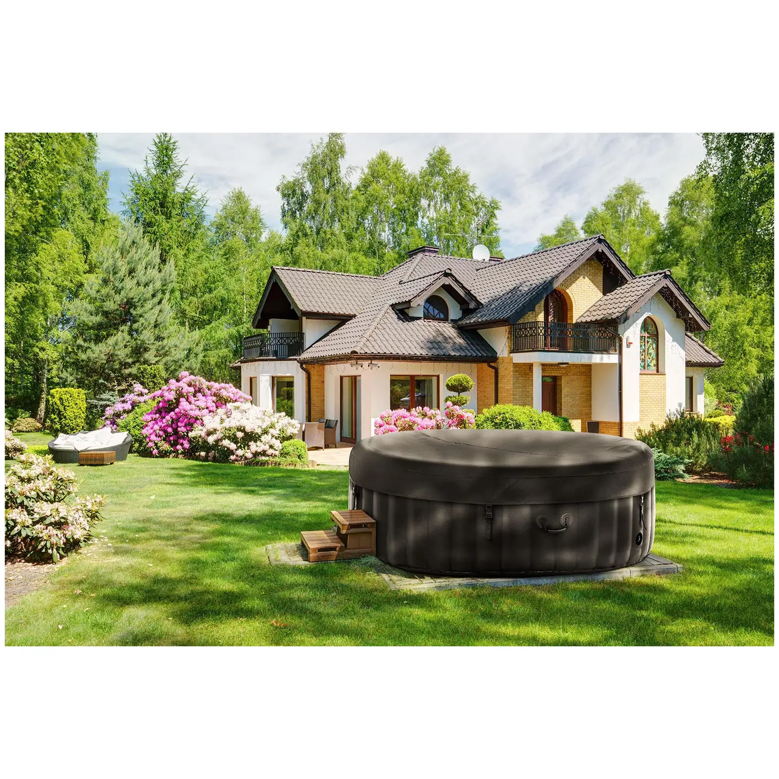 Opblaasbare whirlpool - 1.000 l - 6 personen - 130 jets (Vermogen filterpomp: 12 V)