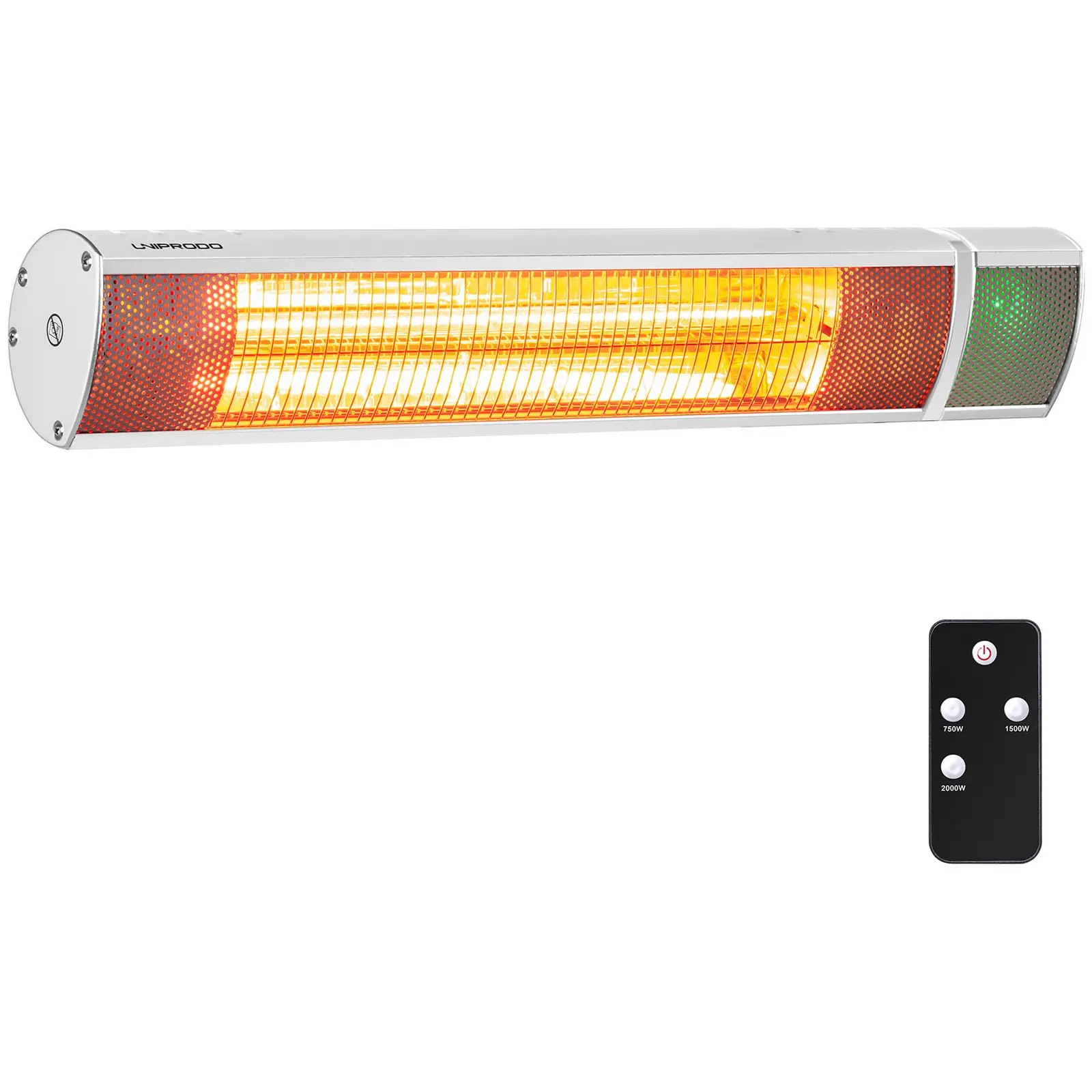 Infračervený terasový ohřívač 2 000 W dálkové ovládání - Tepelné zářiče Uniprodo