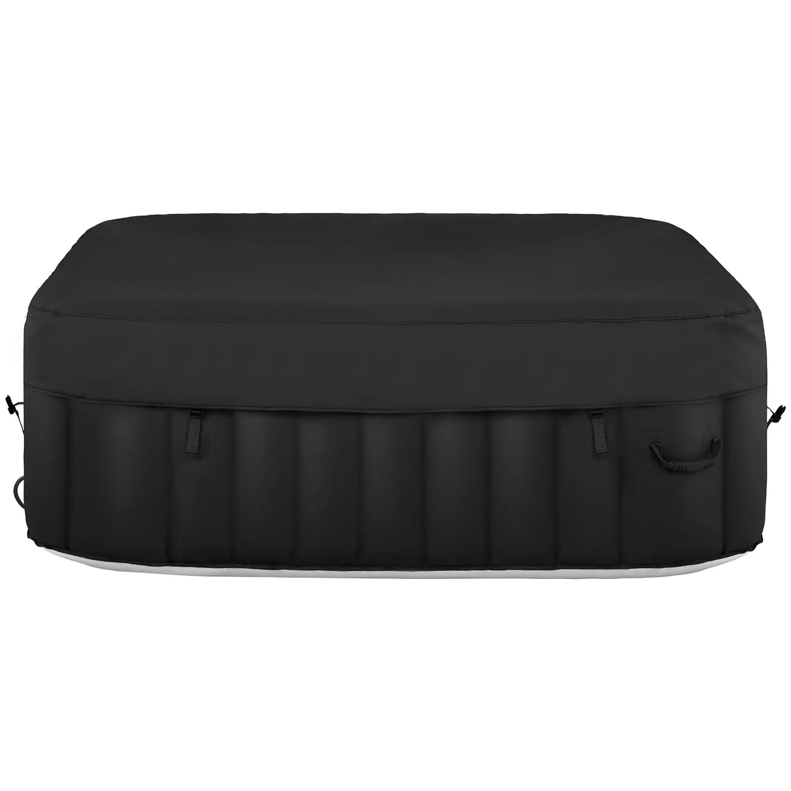 Spa gonflable 6 places - 900 l - 130 buses - Coloris noir/blanc (Forme: Carrée)