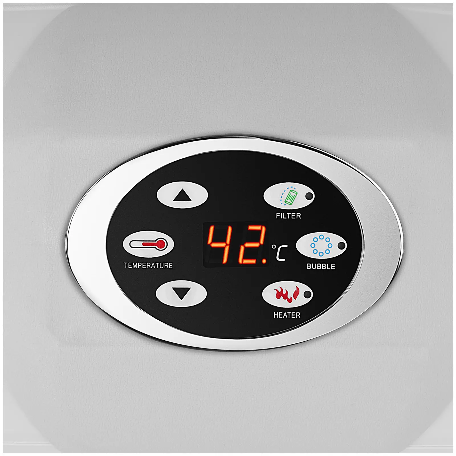 Spa gonflable 6 places - 900 l - 130 buses - Coloris noir/blanc (Capacité en eau: 900 l)