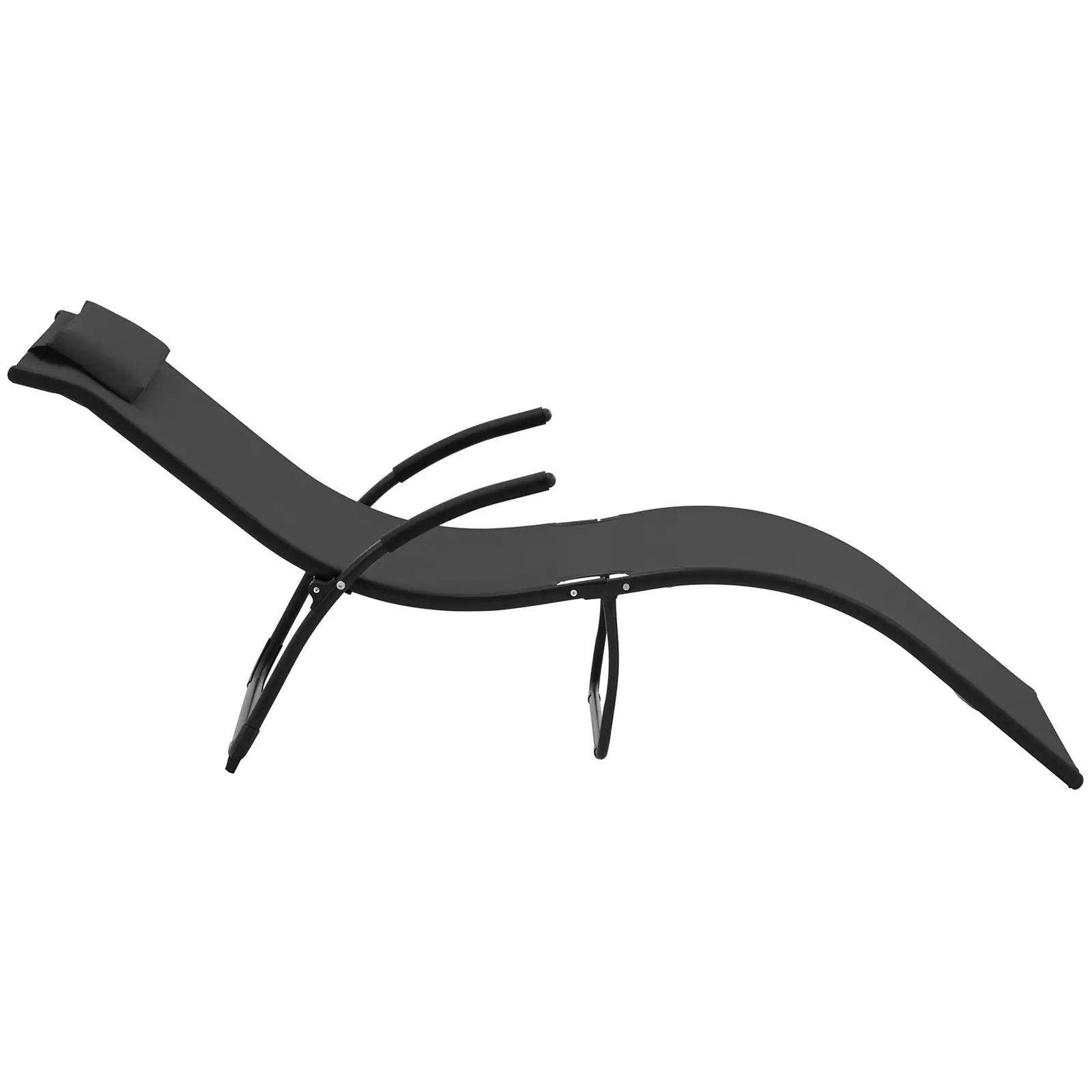 Ocasión Tumbona - negro - estructura de acero - diseño ondulado