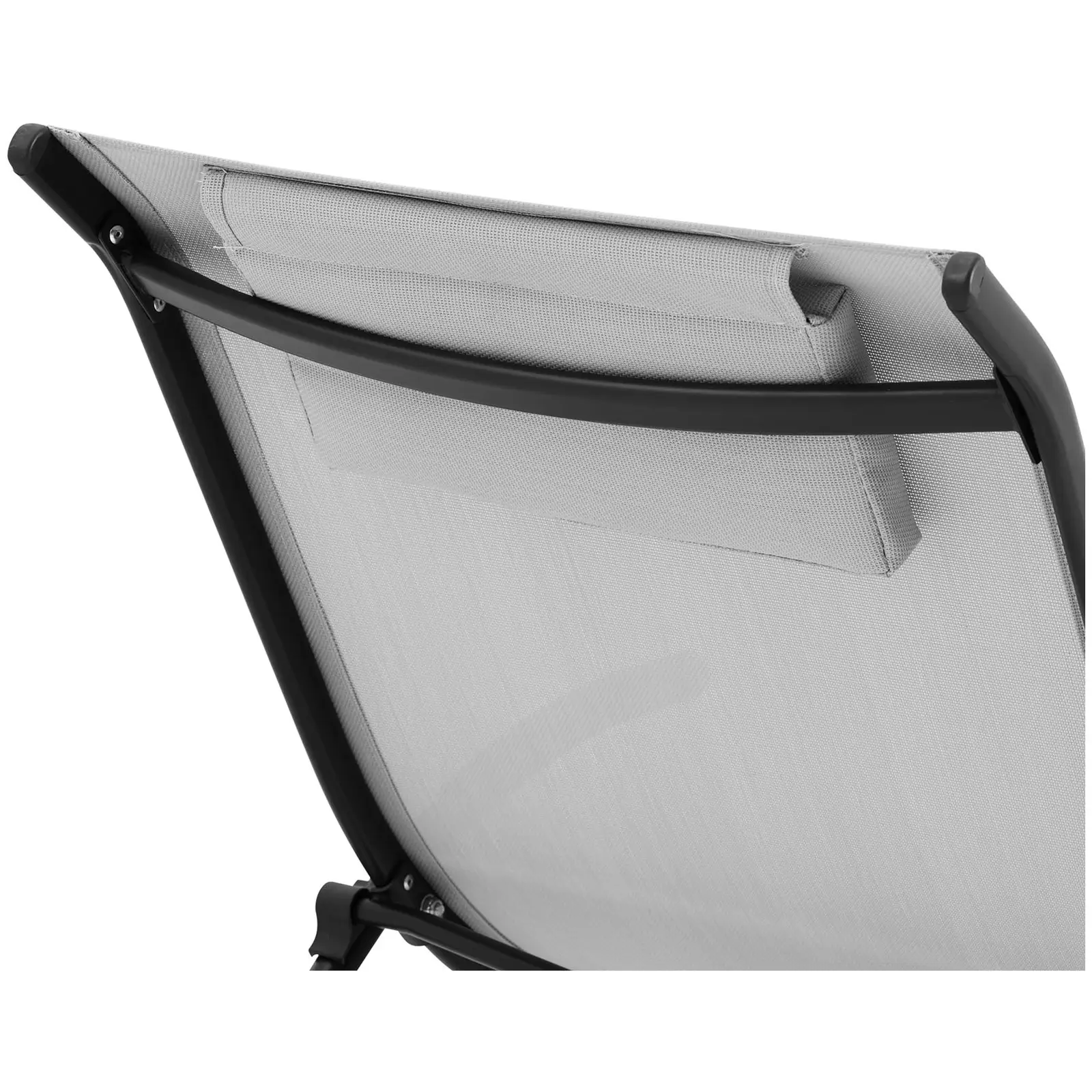 Sunbed - light grey - steel frame - wave shape