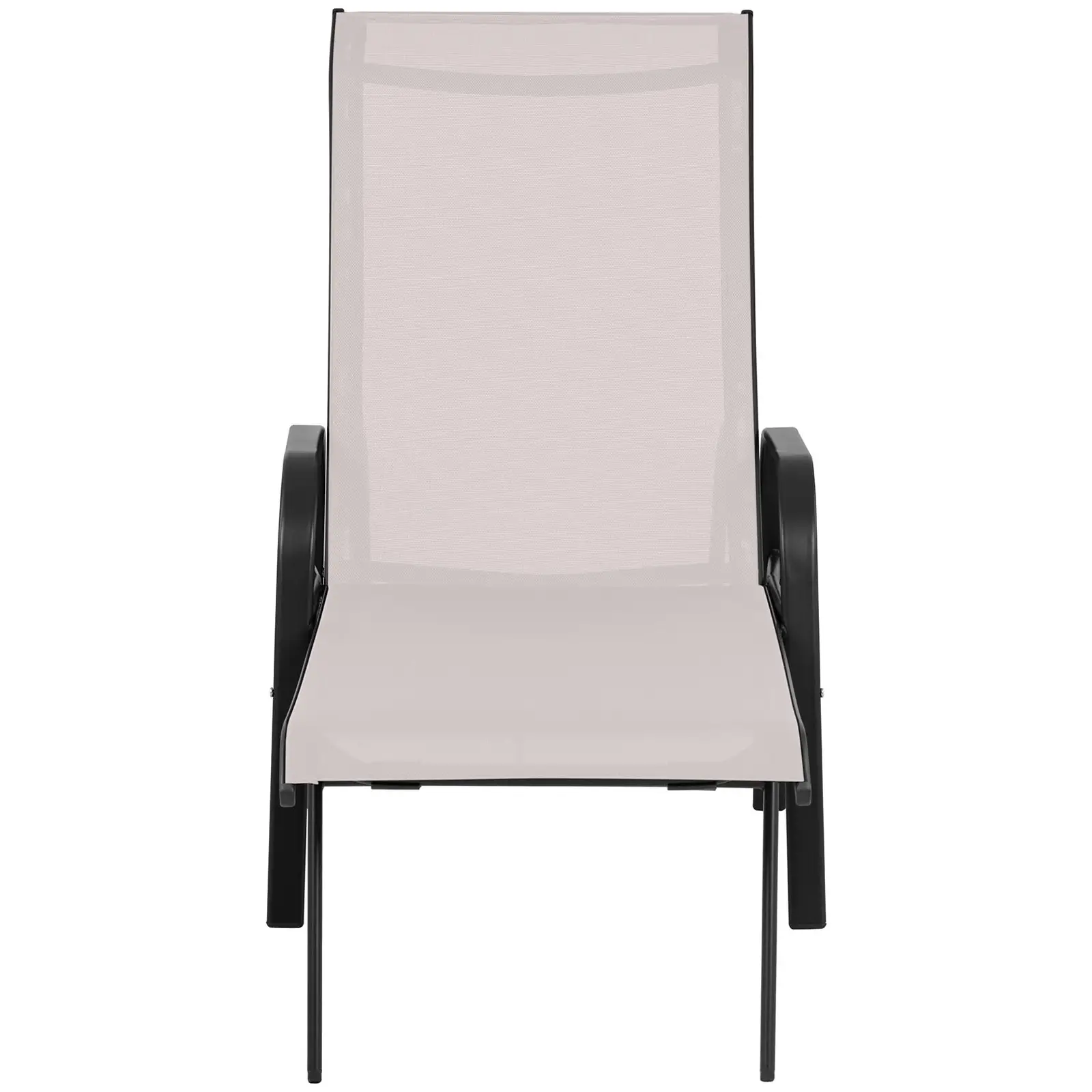 Sunbed - beige - steel frame - adjustable backrest