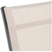 ligstoel - beige - aluminium frame - verstelbare rugleuning