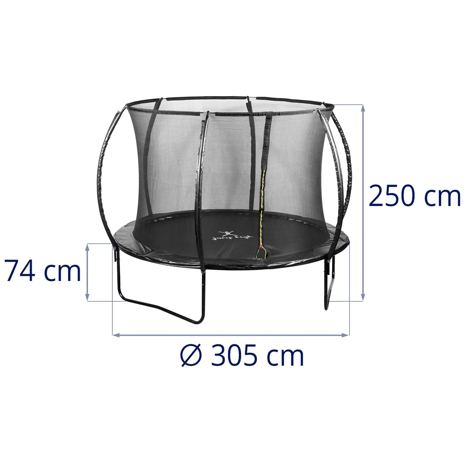 Zahradní trampolína - Ø 304 cm - 120 kg - síť