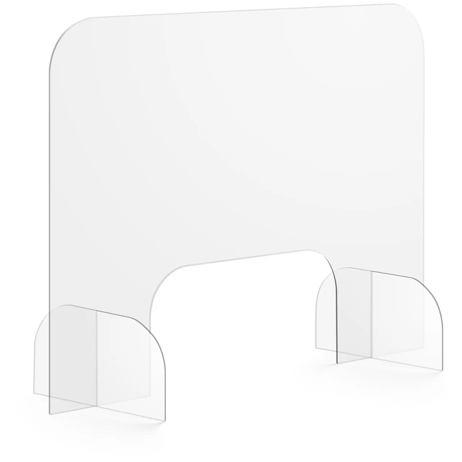 Smittevernskjerm - 80 x 60 cm - akrylglass - åpning 40 x 20 cm