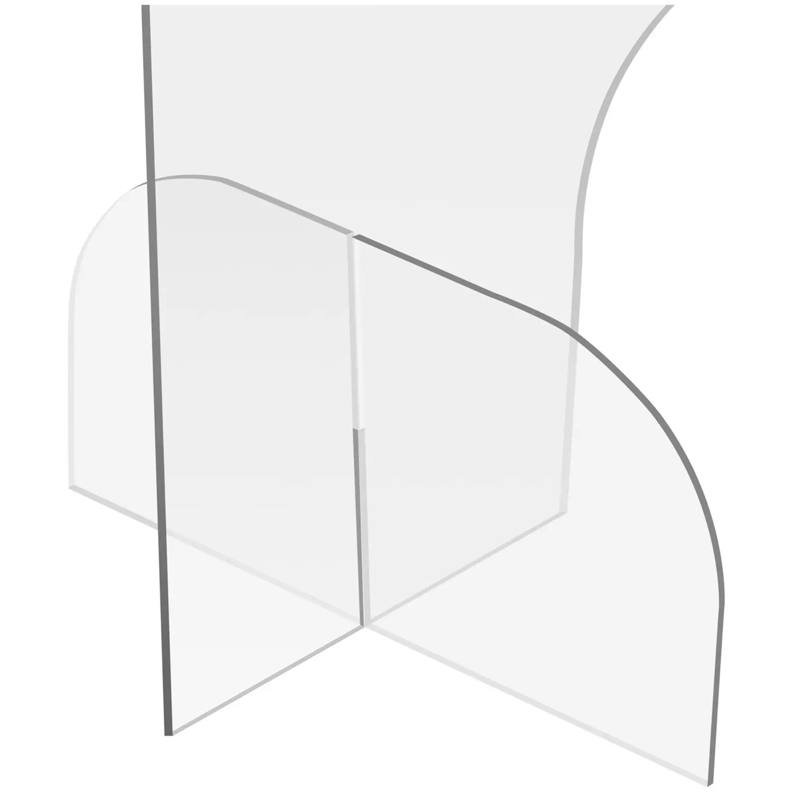 B-zboží Ochranná přepážka - 80 x 60 cm - akrylové sklo - podávací okénko 40 x 20 cm (Tloušťka [mm]: 2)