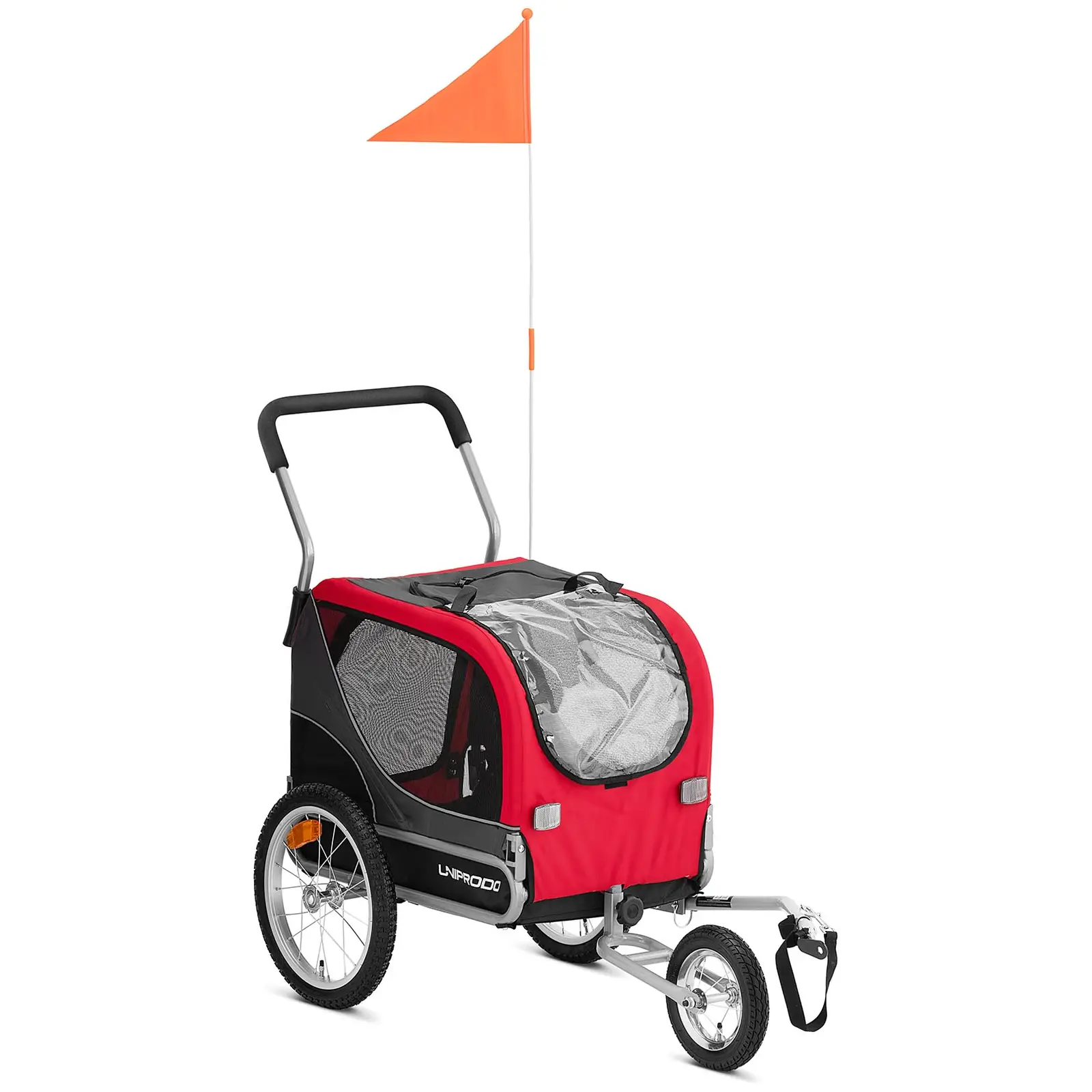 Levně Nákladní vozík za kolo pro psa 20 kg odrazky plachta - Vozíky za kolo Uniprodo