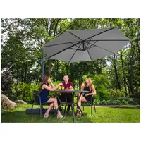 Garden umbrella - dark grey - round - Ø 300 cm - tiltable and rotatable