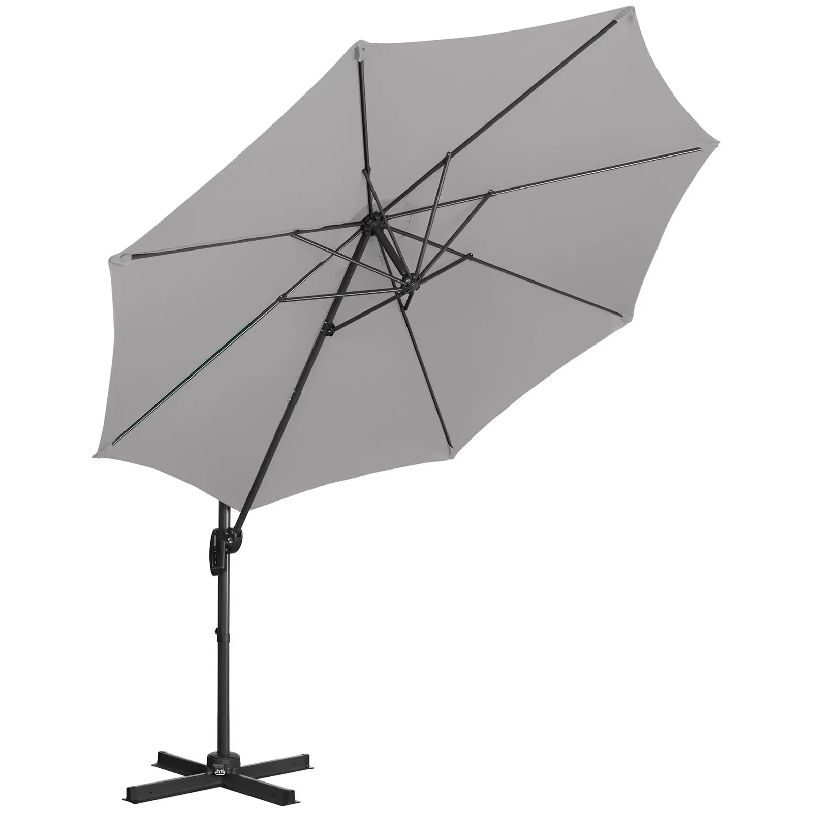 Lámpa formájú napernyő - Sötétszürke - kerek - Ø 300 cm - dönthető és forgatható
