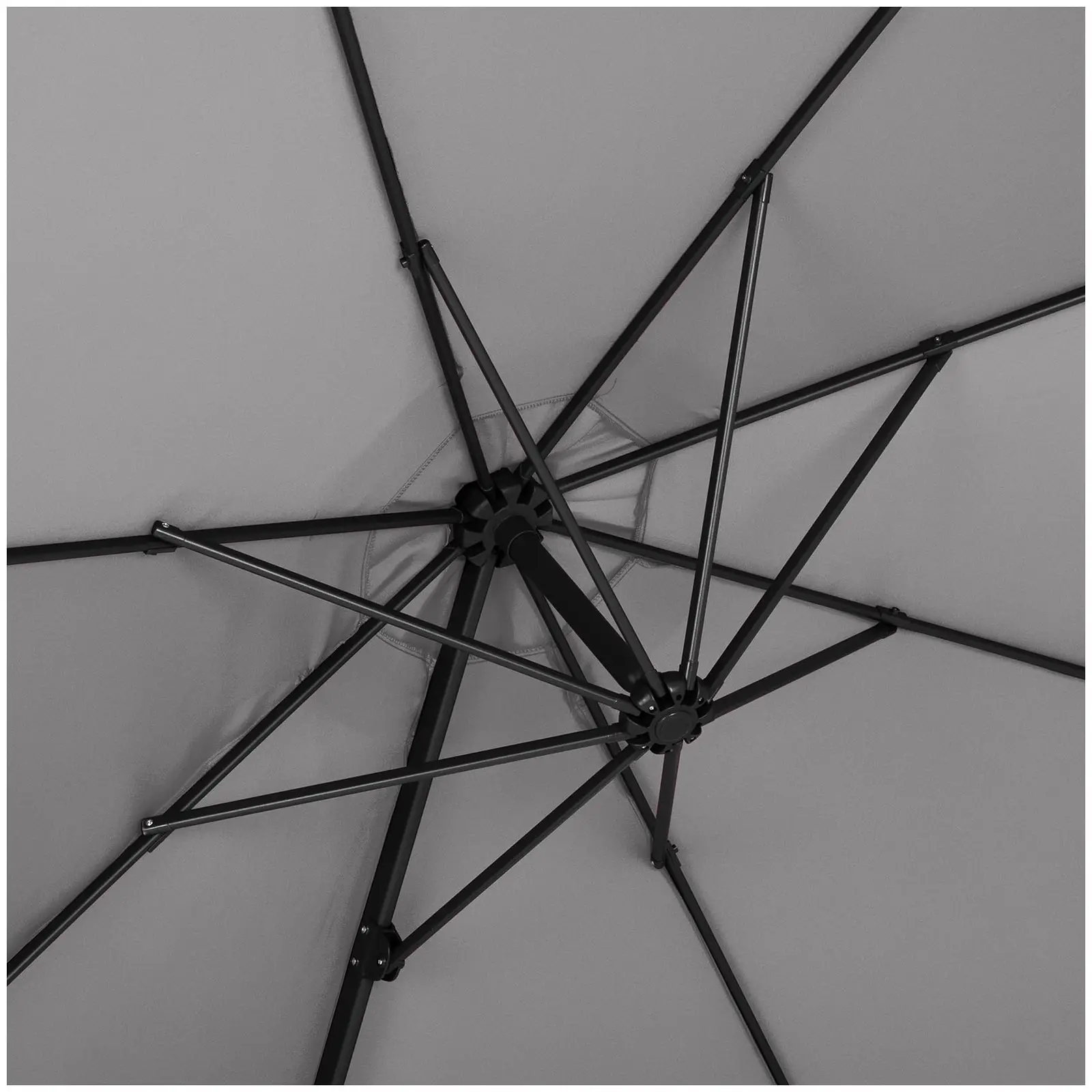 Sombrilla colgante - gris oscuro - redonda - Ø 300 cm - inclinable y giratoria