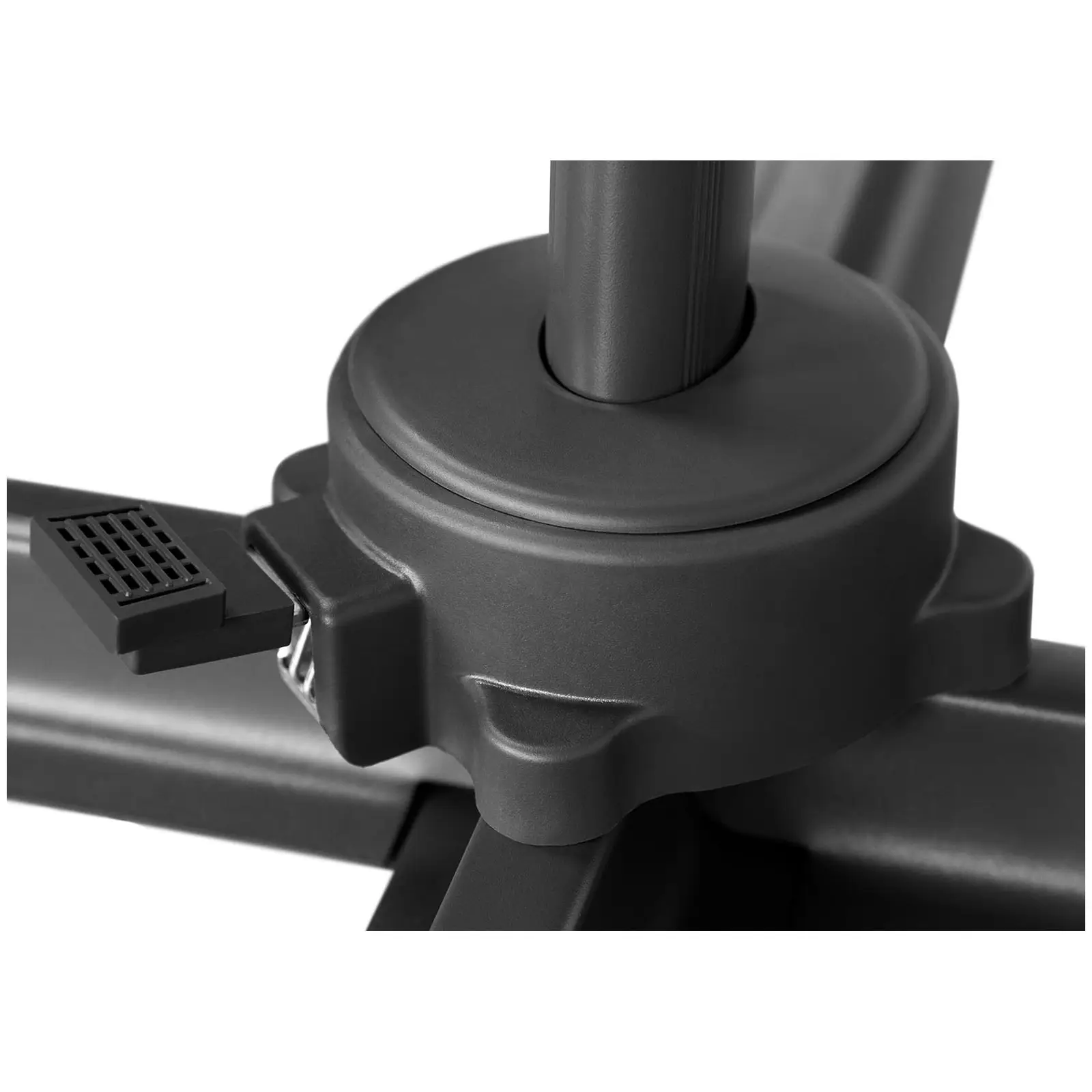 Parasol déporté - Gris foncé - Rond - Ø 300 cm - Inclinable et pivotant (Densité du matériau [g/m²]: 180)