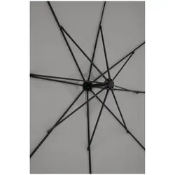Ombrellone decentrato - Grigio scuro - Quadrato - 250 x 250 cm - Inclinabile